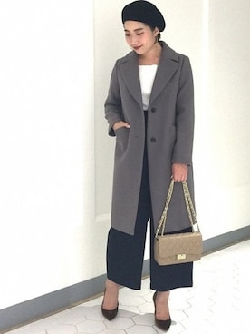 「Noble（ノーブル）のアイテム（ハンチング/ベレー帽）」を使った、aiさん（レディース・164cm）の秋コーディネート