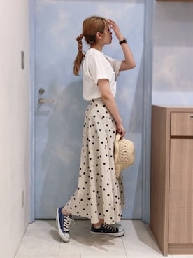 「テチチ(Te chichi)」｜「アイテム（帽子）」を使った、たかはしさん（レディース・163cm）の春コーディネート