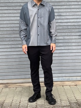 「SHAREEF（シャリーフ）のアイテム（スニーカー）」を使った、おっくんさん（メンズ・172cm）の秋コーディネート