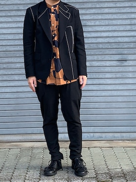 「SHAREEF（シャリーフ）のアイテム（スニーカー）」を使った、おっくんさん（メンズ・172cm）の冬コーディネート