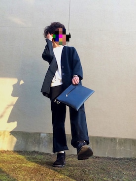 「BEN DAVIS（ベンデイビス）のアイテム（スラックス）」を使った、kankoroさん（メンズ・166cm）の春コーディネート