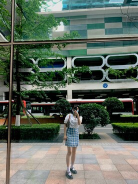 「MLB（メジャーリーグベースボール）のアイテム（ショルダーバッグ）」を使った、Stephanie 4さん（レディース・153cm）の秋コーディネート