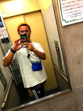 「乱痴気（ランチキ）のアイテム（バッグ）」を使った、qkyobokさん（メンズ・177cm）の夏コーディネート