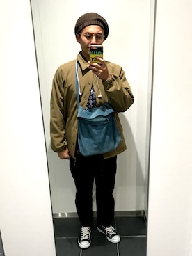 「乱痴気（ランチキ）のアイテム（ジャケット/アウター）」を使った、qkyobokさん（メンズ・177cm）の冬コーディネート
