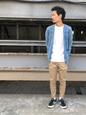 「NAVAL（ナバル）のアイテム」を使った、TAKUMIさん（メンズ・174cm）の春コーディネート
