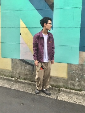 「ベンデイビス」｜「アイテム（ジャケット/アウター）」を使った、TAKUMIさん（メンズ・174cm）の夏コーディネート