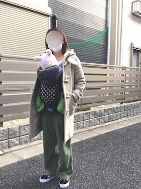 「TODAYFUL（トゥデイフル）のアイテム（ダッフルコート）」を使った、WATAさん（レディース・157cm）の冬コーディネート