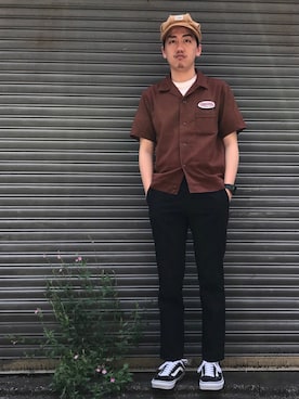 「ETERNAL（エターナル）のアイテム（帽子）」を使った、カク リゴさん（メンズ・170cm）の夏コーディネート