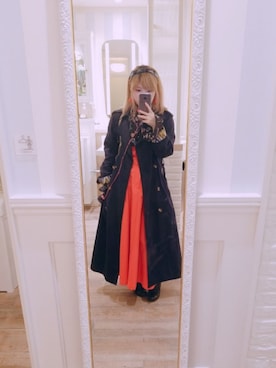 「オレンジスカート」｜「アイテム（ブーツ）」を使った、angeさん（レディース・148cm）の春コーディネート