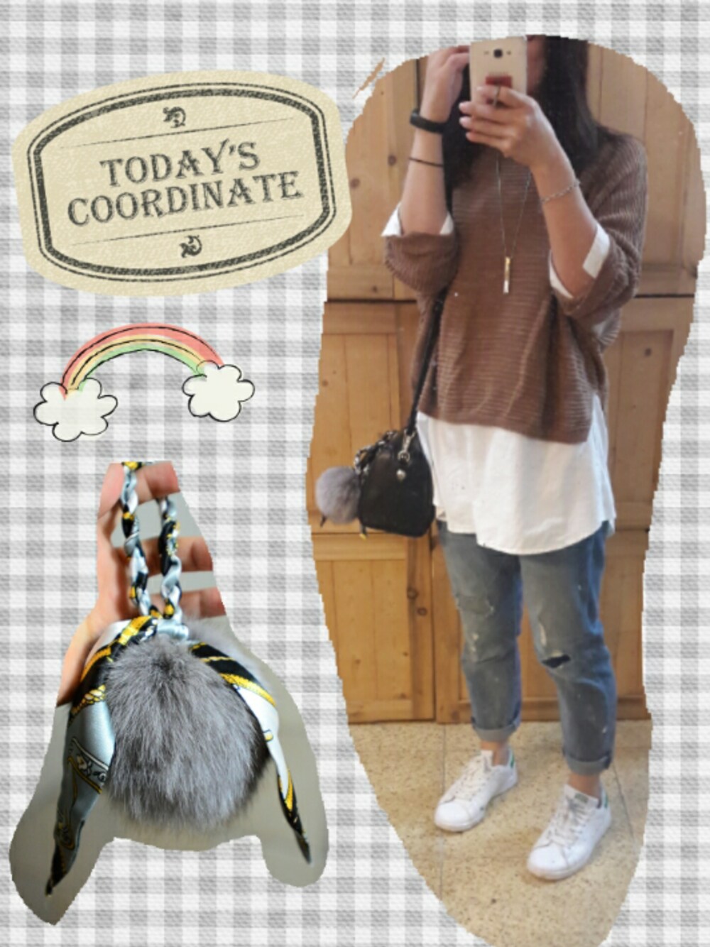 「Boyfriend Jeans」｜「UNIQLOのアイテム（デニムパンツ、ブルー系）」を使った、Bigfacemingyaoさん（レディース・163cm）の春コーディネートの1枚目の写真