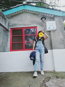 「PULL&BEAR（プルアンドベア）のアイテム（デニムジャケット）」を使った、Bigfacemingyaoさん（レディース・163cm）の秋コーディネート