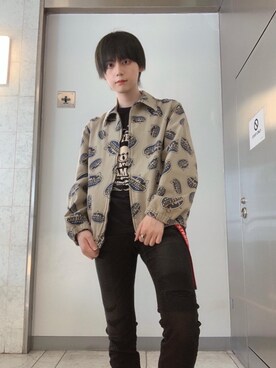 「半袖シャツ」｜「アイテム（ブルゾン）」を使った、コウサカ(ヒステリックグラマー仙台店)さん（メンズ・171cm）の春コーディネート