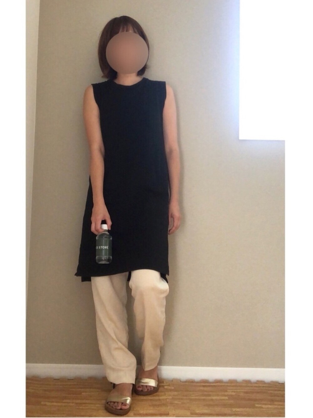 「CIAOPANICのアイテム（ワンピース/ドレス、ブラック系）」を使った、ちぱこさん（レディース・157cm）の夏コーディネートの1枚目の写真