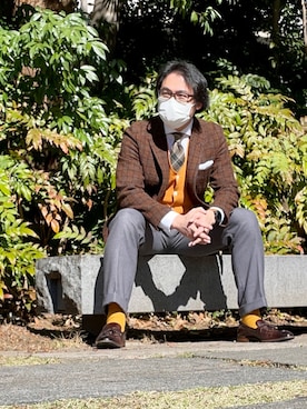 「LUCIUS（ルシウス）のアイテム」を使った、Asahi.Wen_fashionさん（メンズ・173cm）の春コーディネート