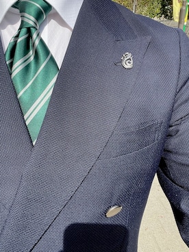 「THE SUIT COMPANY（ザ・スーツカンパニー）のアイテム（スーツジャケット）」を使った、Asahi.Wen_fashionさん（メンズ・173cm）の春コーディネート