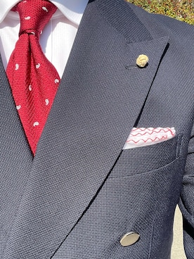 「THE SUIT COMPANY（ザ・スーツカンパニー）のアイテム（スーツジャケット）」を使った、Asahi.Wen_fashionさん（メンズ・173cm）の春コーディネート