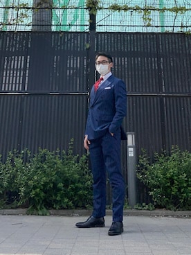 「スーツコーデ」｜Asahi.Wen_fashionさん（メンズ・173cm）の春コーディネート