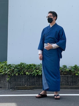 「和装男子」｜Asahi.Wen_fashionさん（メンズ・173cm）の春コーディネート