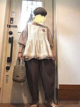 「小菅幸子（コスゲサチコ）のアイテム」を使った、tomnyanさん（レディース・156cm）の夏コーディネート