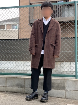 「NIRVANA（ニルヴァーナ）のアイテム（ジャケット/アウター）」を使った、Ryuuuuさん（メンズ・163cm）の冬コーディネート