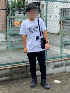 「メゾンマルジェラ」｜「アイテム（アナログ腕時計）」を使った、Ryuuuuさん（メンズ・163cm）の夏コーディネート