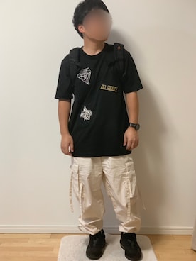 「JUNYA WATANABE MAN（ジュンヤワタナベマン）のアイテム（Tシャツ/カットソー）」を使った、Ryuuuuさん（メンズ・163cm）の夏コーディネート