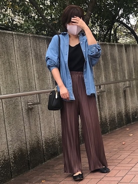 「OZOC（オゾック）のアイテム（パンプス）」を使った、レオンさん（レディース・164cm）の秋コーディネート
