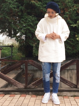 「NEONSIGN（ネオンサイン）のアイテム（帽子）」を使った、®️oomさん（メンズ・170cm）の秋コーディネート