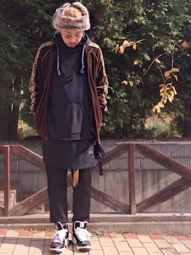 「masterkey（マスターキー）のアイテム（帽子）」を使った、®️oomさん（メンズ・170cm）の秋コーディネート