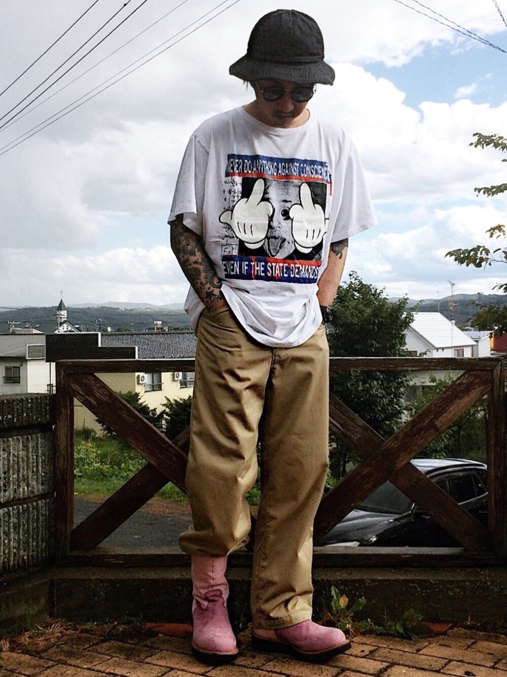 oom｜THREE FACEのハットを使ったコーディネート - WEAR