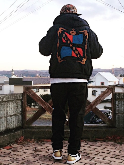 quilted denim pilot jacket