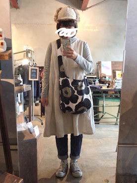 「Pink Flamingo（ピンクフラミンゴ）のアイテム」を使った、も　はさん（レディース・153cm）の秋コーディネート