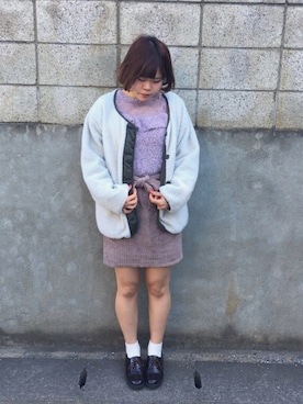 「cepo（セポ）のアイテム（ブルゾン）」を使った、s a k iさん（レディース・165cm）の春コーディネート