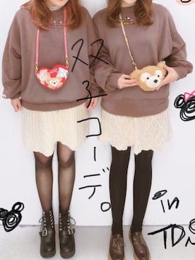 「コーデ記録」｜「アイテム（スウェット）」を使った、@kariさん（レディース・153cm）の冬コーディネート