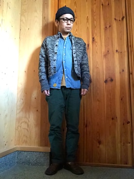 「SKOOKUM（スクーカム）のアイテム（トップス）」を使った、kawakkyさん（メンズ・171cm）の冬コーディネート