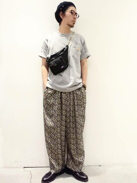 「uncut bound」｜「アイテム（ハンチング/ベレー帽）」を使った、MASAKIさん（メンズ・172cm）の夏コーディネート
