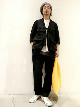 「uncut bound」｜「アイテム（ハンチング/ベレー帽）」を使った、MASAKIさん（メンズ・172cm）の秋コーディネート