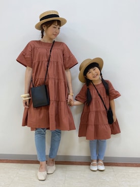 「devirock（デビロック）のアイテム（ワンピース/ドレス）」を使った、𝚈𝚞𝚖𝚒さん（レディース・150cm）の春コーディネート