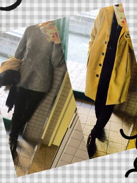 「GORGE（ゴージ）のアイテム（シューズ）」を使った、サトラッシュさん（レディース・157cm）の冬コーディネート