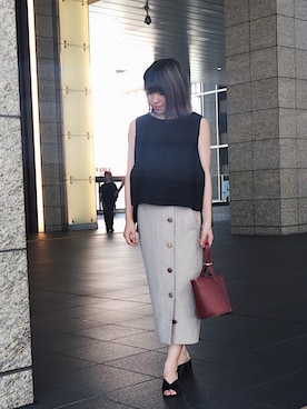 「VINCA（ヴィンカ）のアイテム」を使った、シバタさん（レディース・152cm）の夏コーディネート