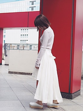 「beautiful people」｜シバタさん（レディース・152cm）の夏コーディネート