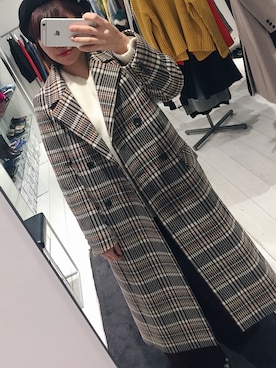「STUDIOUS（ステュディオス）のアイテム（チェスターコート）」を使った、シバタさん（レディース・152cm）の秋コーディネート