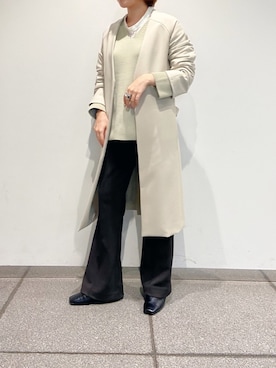 「STUDIOUS（ステュディオス）のアイテム（トレンチコート）」を使った、シバタさん（レディース・153cm）の春コーディネート