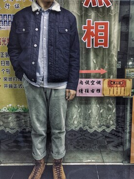 「SPAO（スパオ）のアイテム（ジャケット/アウター）」を使った、BE THE LIGHTさん（メンズ・177cm）の冬コーディネート