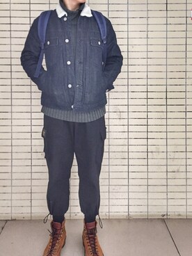 「SPAO（スパオ）のアイテム（ジャケット/アウター）」を使った、BE THE LIGHTさん（メンズ・177cm）の冬コーディネート