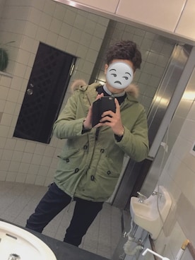 「Alpha Industries（アルファインダストリーズ）のアイテム（モッズコート）」を使った、hiroさん（メンズ・178cm）の秋コーディネート