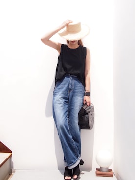 「HIAND（ハイアンド）のアイテム」を使った、yukikoさん（レディース・164cm）の夏コーディネート