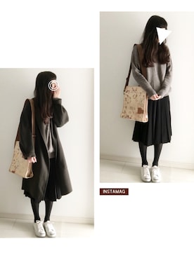 「CONVERSE（コンバース）のCONVERSE コンバース ジャック パーセル / JACK PURCEL（スニーカー）」を使った、ふわも子。さん（レディース・161cm）の秋コーディネート