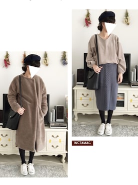 「CONVERSE（コンバース）のCONVERSE コンバース ジャック パーセル / JACK PURCEL（スニーカー）」を使った、ふわも子。さん（レディース・161cm）の冬コーディネート