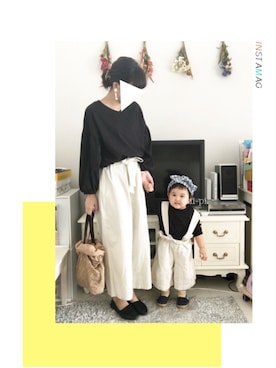 「apres les cours（アプレレクール）のアイテム（オールインワン・サロペット）」を使った、ふわも子。さん（レディース・161cm）の冬コーディネート